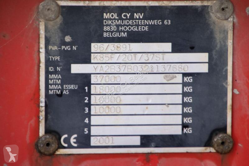 Semiremorca MOL  MOL K85F/20T/37ST