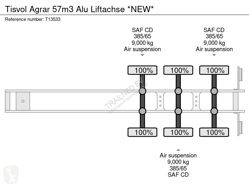 Semiremorca Tisvol Agrar 57m3 Alu Liftachse *NEW*