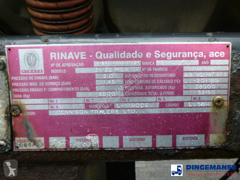 Semiremorca Metalovouga Bitumen tank inox 32 m3...