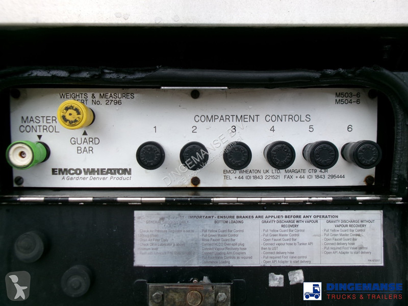 Semirimorchio  Fuel tank alu 42.8 m3 / 6 comp +...
