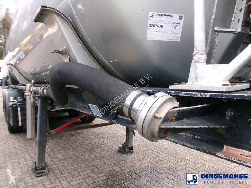 نصف مقطورة Feldbinder Powder tank alu 38 m3...