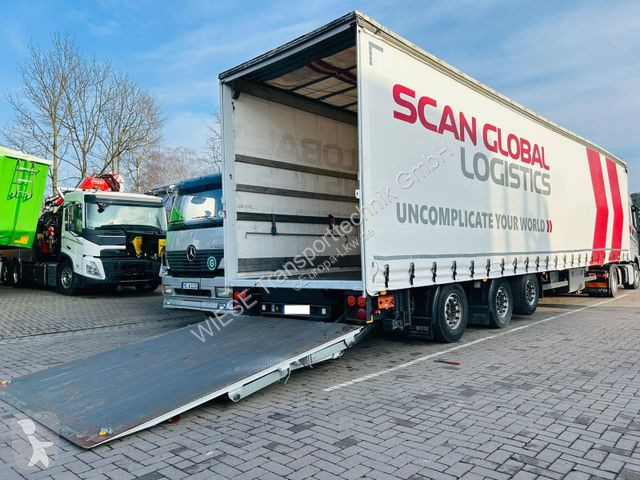 Návěs  Mega Gabelstaplertransporter Ladebordwand9t