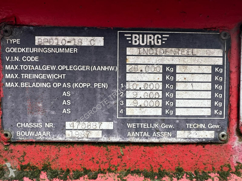 Oplegger Burg 20 ft skelet