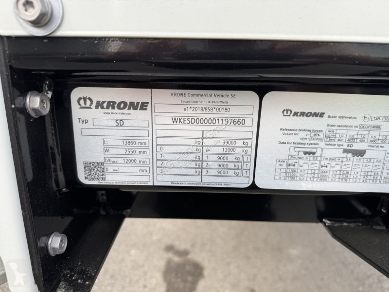 Oplegger Krone Profi Liner, Liftachse