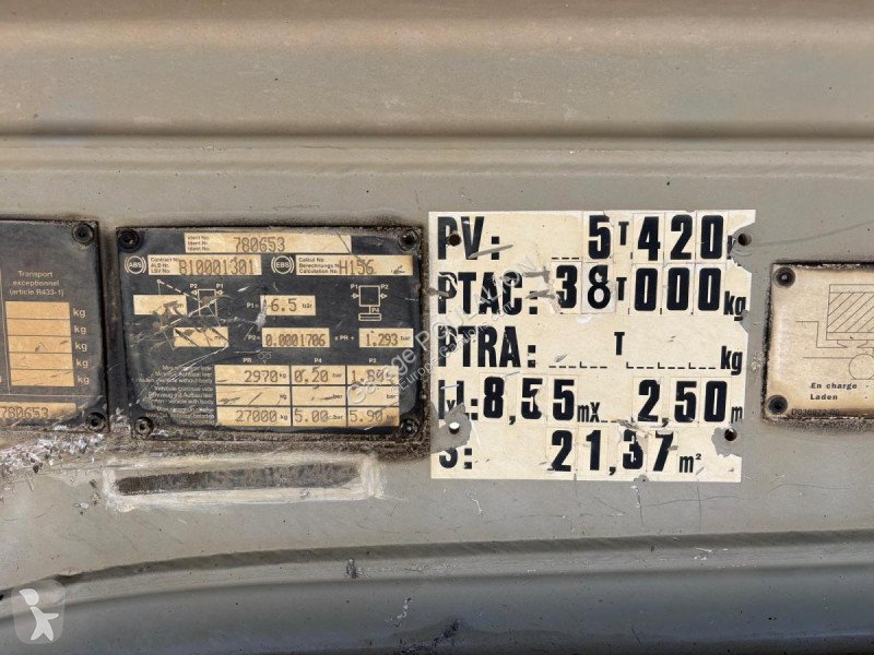 Semitrailer Benalu BÂCHE MANUELLE 3 essieux