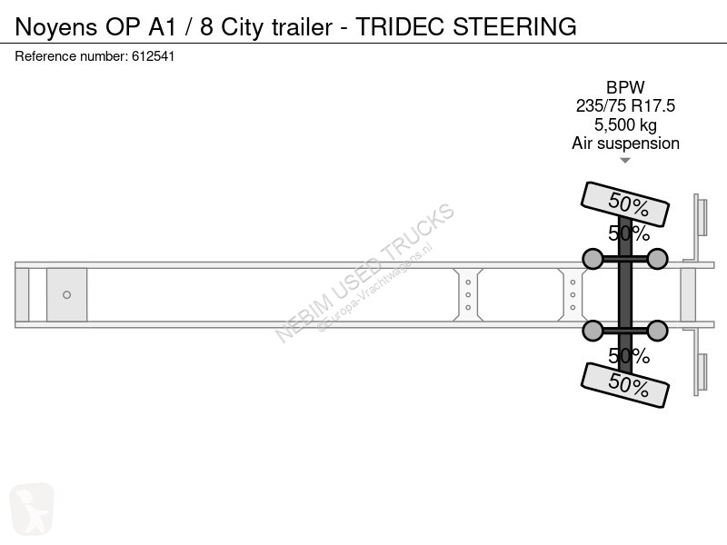 Semitrailer Noyens OP A1 / 8 City trailer -...