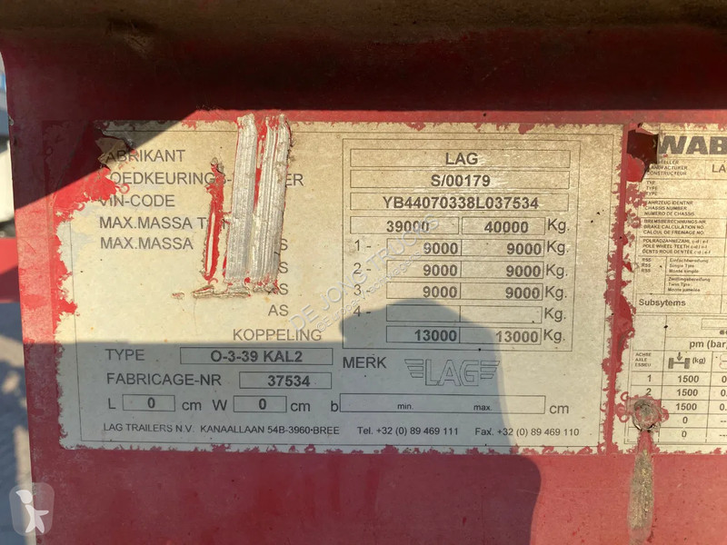 Semiremorca LAG 0-3-39 KAL2 / 32 M3 / Tipper /...