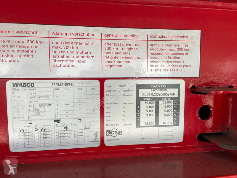 Semitrailer Pacton 3AS Thermo King SL 400e 2X...