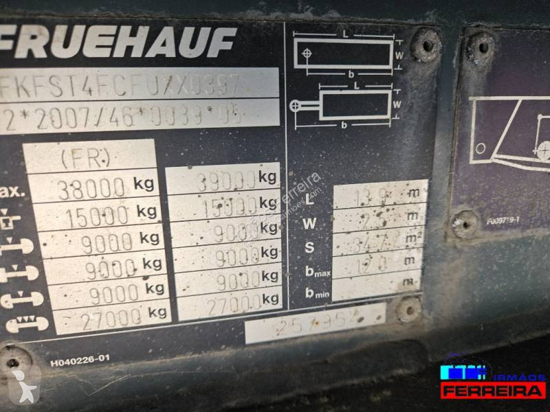 Semitrailer Fruehauf VFKST4