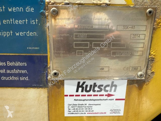 Oplegger Kässbohrer SSK 40 Lebensmittel-Kippsilo