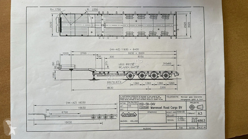Semiremorca Nooteboom -50-04V, 4 AXLE, 6,7...