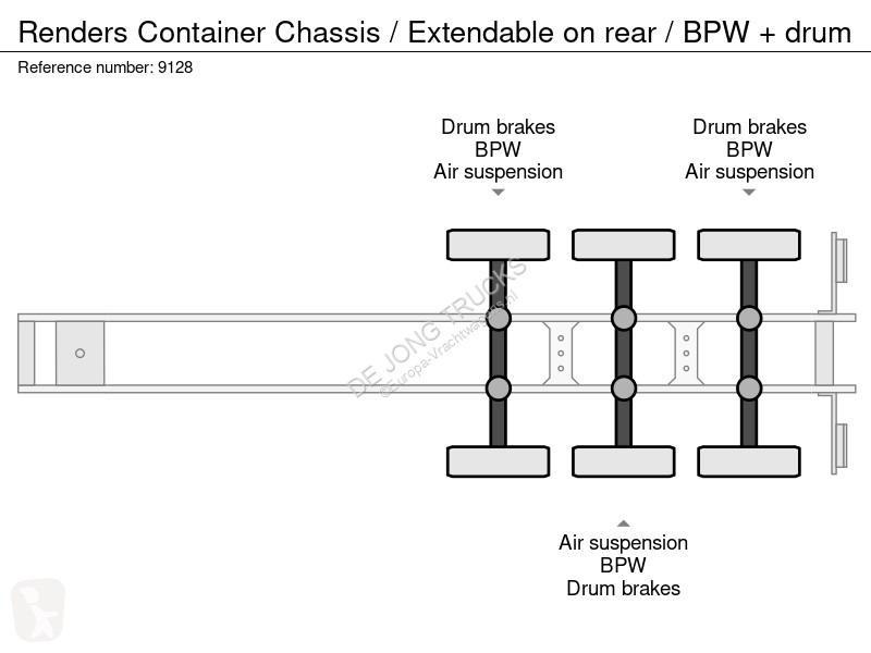 Semitrailer Renders Container Chassis /...
