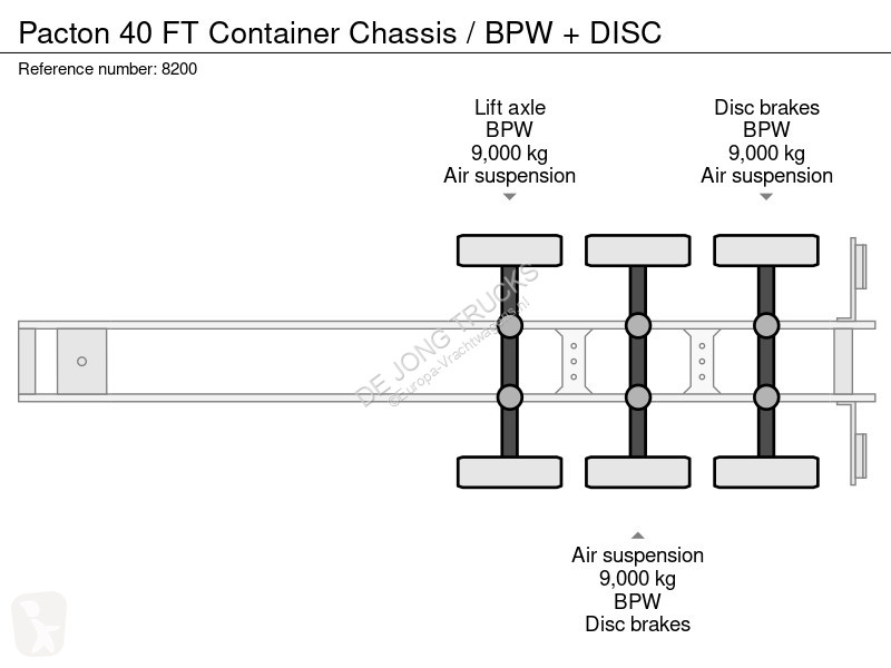Semiremorca Pacton 40 FT Container Chassis /...
