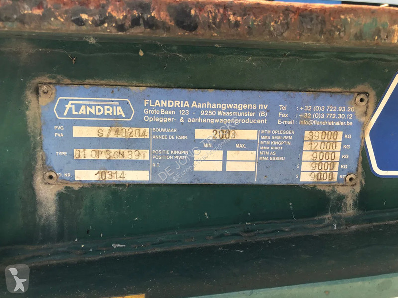 Sættevogn Flandria 40 FT Container Chassis /...