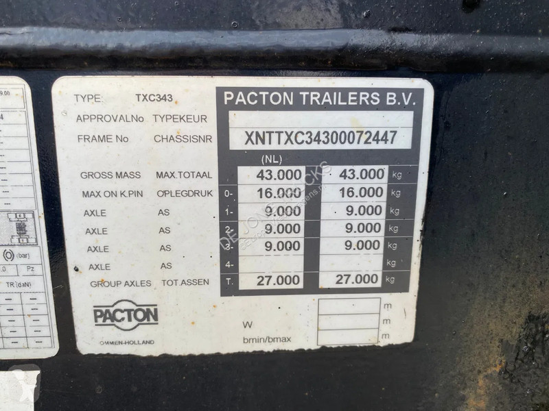 Semiremorca Pacton TXC 343 Multi / 3x...