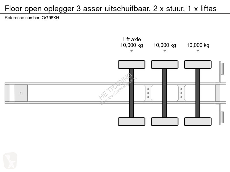 Semiremorca Floor open oplegger 3 asser...