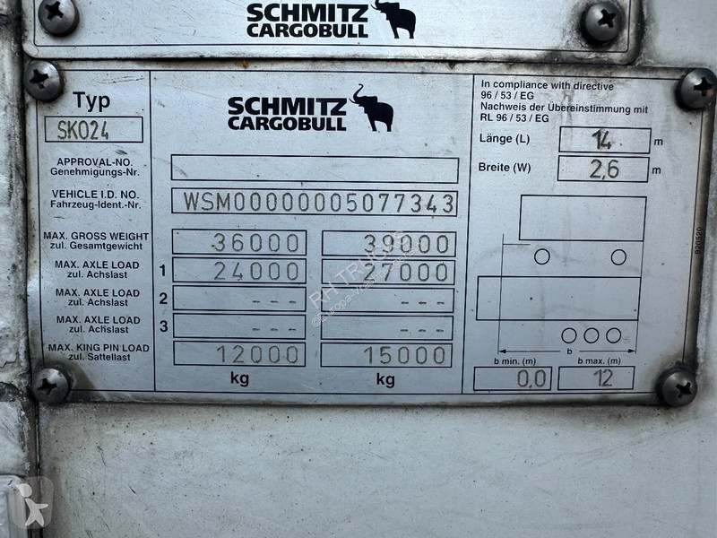 Semi reboque Schmitz Cargobull 24 + THERMO KING...