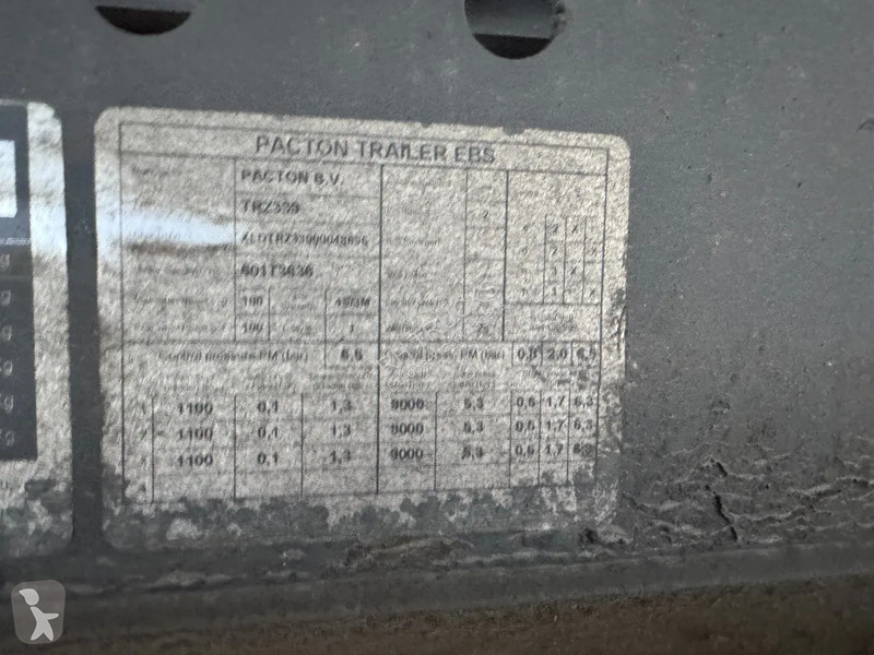 Semitrailer Pacton TRZ CARRIER MAXIMA 1300 D/E