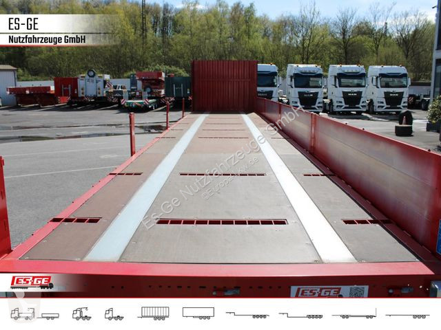 Semi remorque Kögel 3-Achs-Mega Chassis, Bordwände