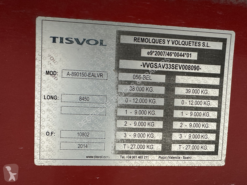 نصف مقطورة Tisvol 28 cub in alu