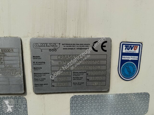 نصف مقطورة Feldbinder O.ME.P.S. Kipp.Silo ADR 3...