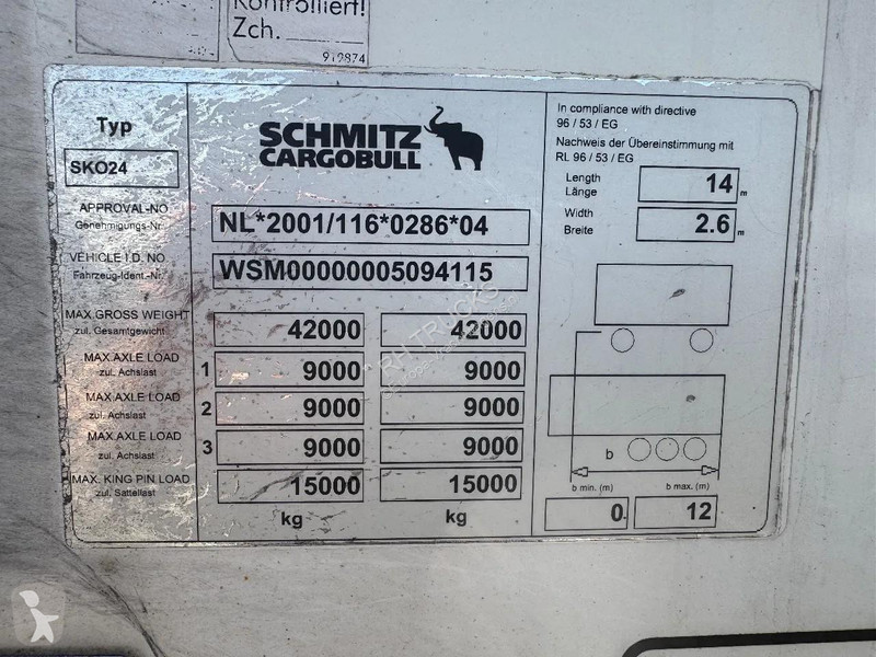 نصف مقطورة Schmitz Cargobull 24 THERMO KING...