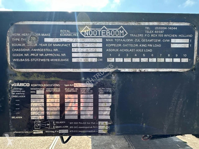 نصف مقطورة Nooteboom OBL 78 - 6 AXLES - 4 AXLE...