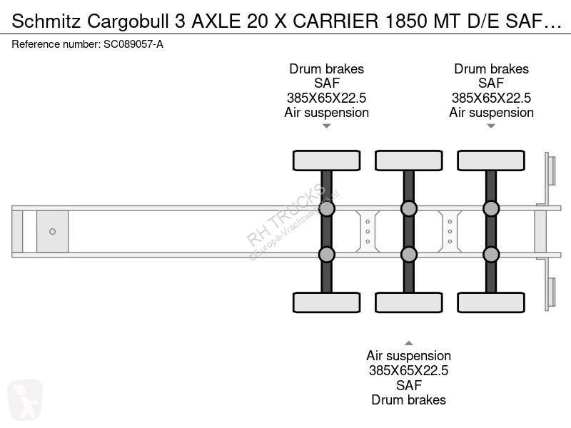 Oplegger Schmitz Cargobull 3 AXLE 20 X CARRIER...