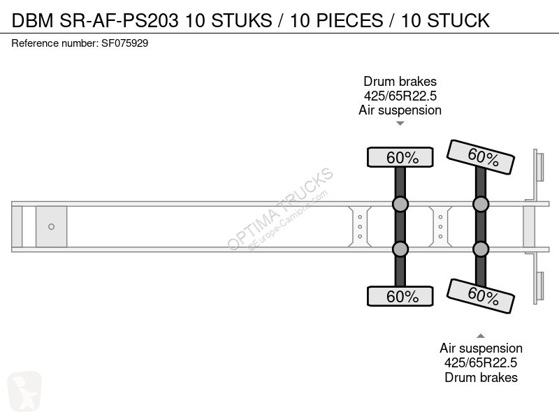 نصف مقطورة DBM SR-AF-PS203 10 STUKS / 10 PIECES...