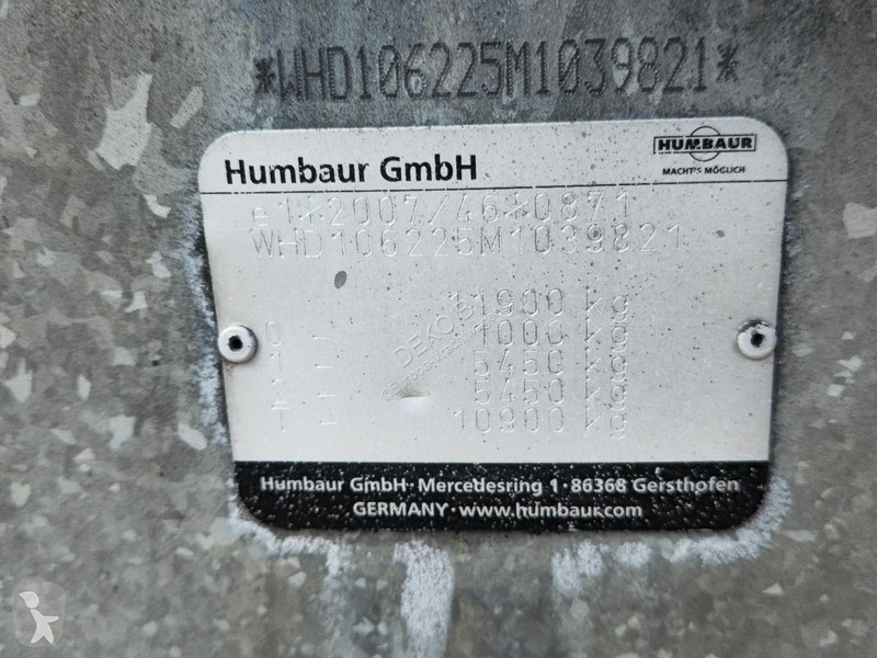 Semirimorchio Humbaur HBT 116625 MACHINE...