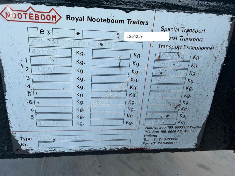 Náves na prepravu strojov Nooteboom Low Loader...