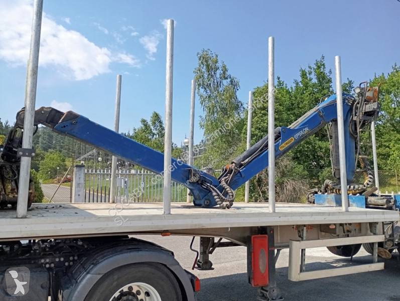 Semi remorque Benalu Forestal con grua