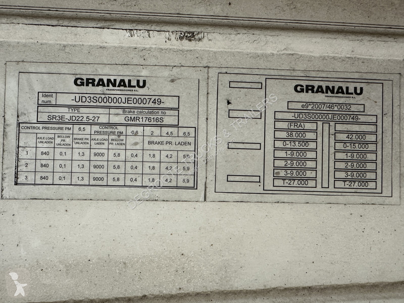 نصف مقطورة Granalu 56 cub in alu*