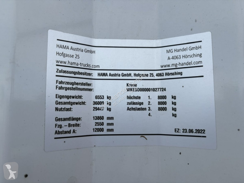 Oplegger Krone SD Profi Liner, Liftachse,...