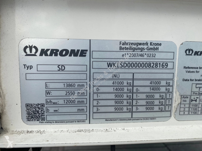 Návěs Krone N/A  Tautliner / Boorden /...