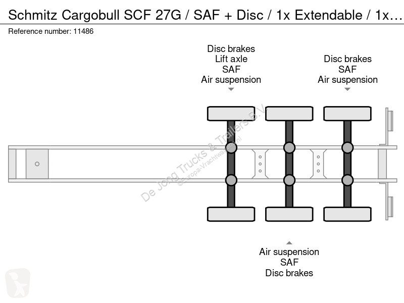 Oplegger Schmitz Cargobull SCF 27G / SAF + Disc...