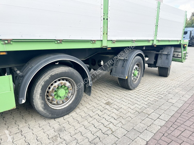 Baustoff-Auflieger mit Rollkran Kennis 14R...