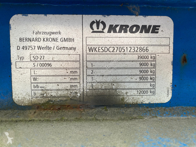 Semirremolque Krone 27 / Conatiner chassis / 40...
