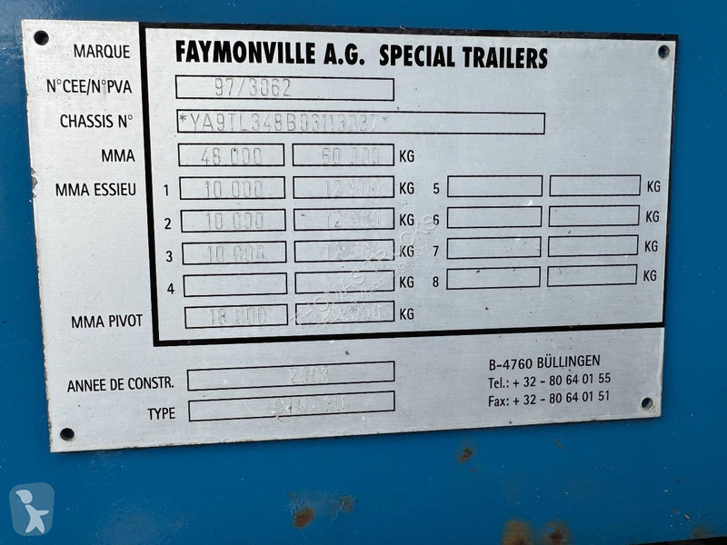 Semitrailer Faymonville STN 30, 85 cm High,...