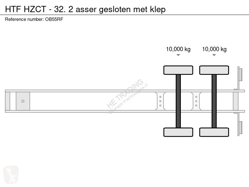 HTF HZCT - 32. 2 asser gesloten met klep...