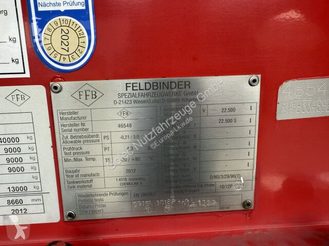 Feldbinder FFB TSA 23.3-1 Silo - Chemie,...
