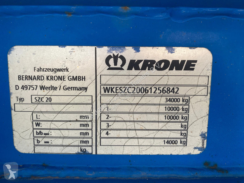 Krone SZC 20 20 FT / Container chassis / BPW +...