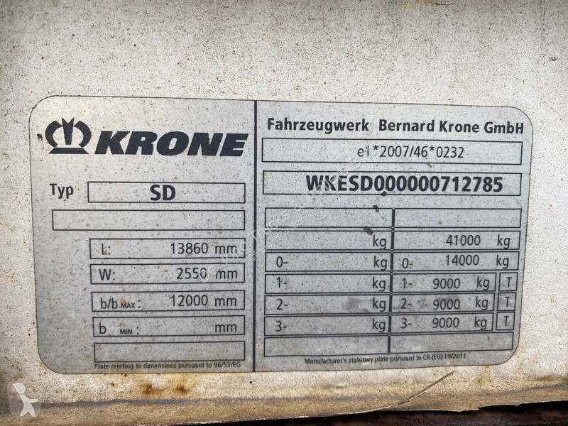 Oplegger Krone / Tautliner / BPW + Disc Brakes