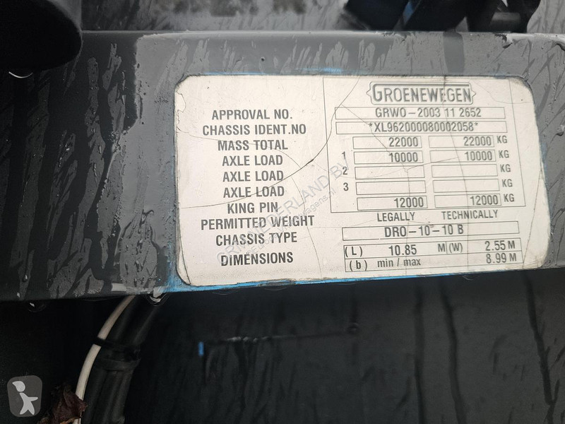 Oplegger  DRO 10-10 B /STEERING AXLE / LOADING...