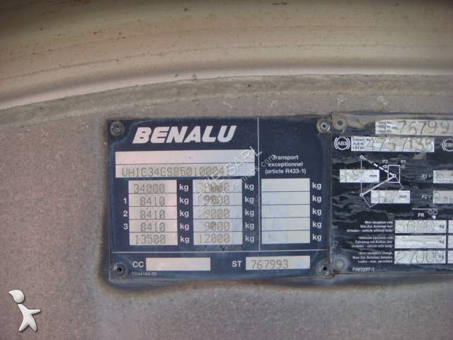 Semi remorque Benalu BENNE 3 ESSIEUX ESSIEUX...