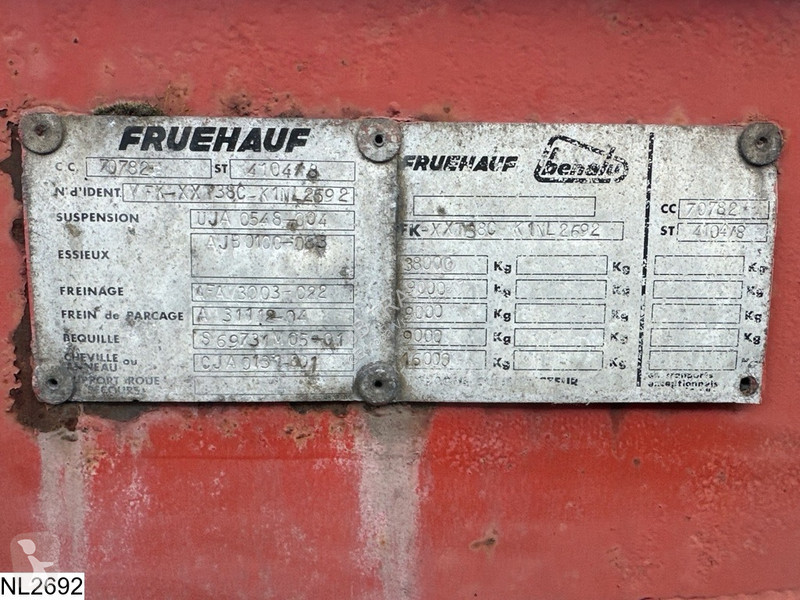 Oplegger Fruehauf Container 20 FT, Steel...