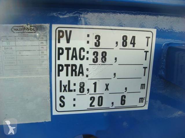 Semitrailer Van Hool 20 pieds adr 38t 3 essieux