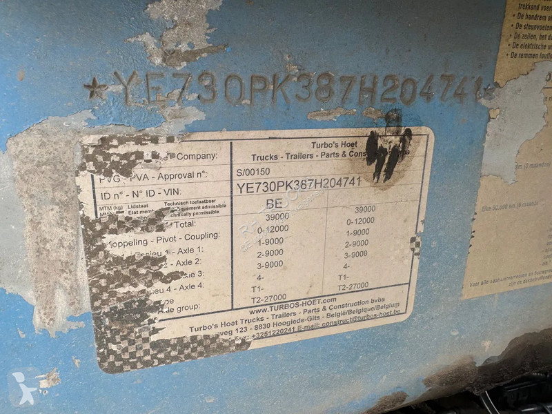 Semiremorca Turbo's Hoet KIPPER - 3 AXLE BPW +...