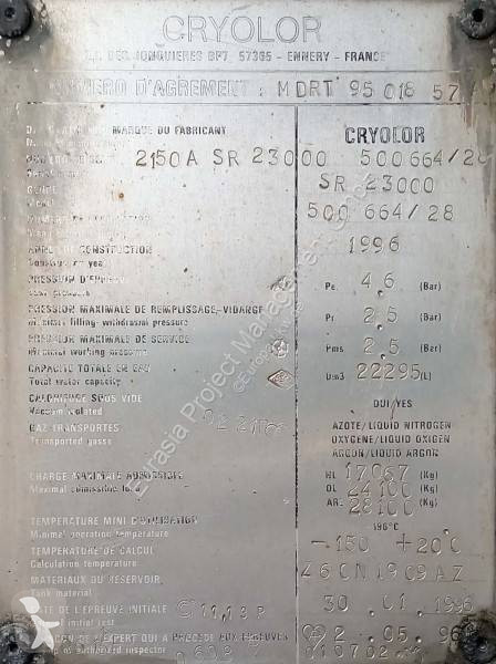 Semiremorca cryolor CRYOLOR gas tank semi...