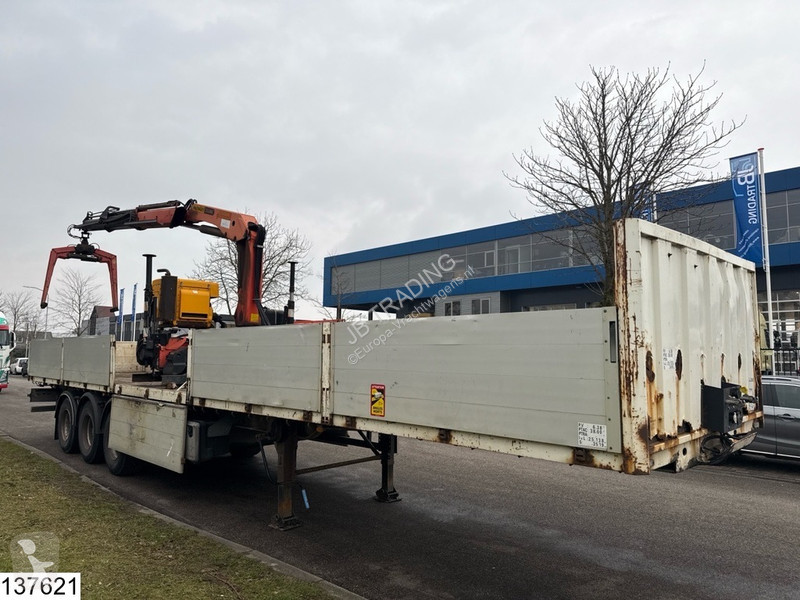 Semitrailer Lecitrailer open laadbak Palfinger...